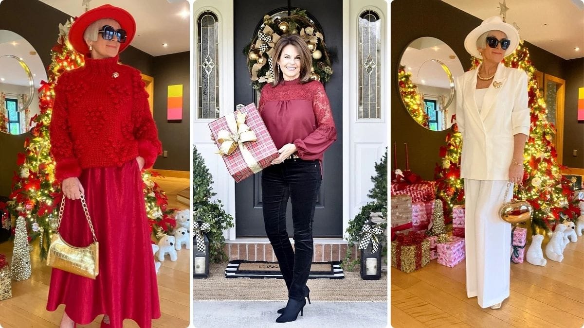18 Festive Christmas Outfits for Women Over 50 That Are Elegant and Merry