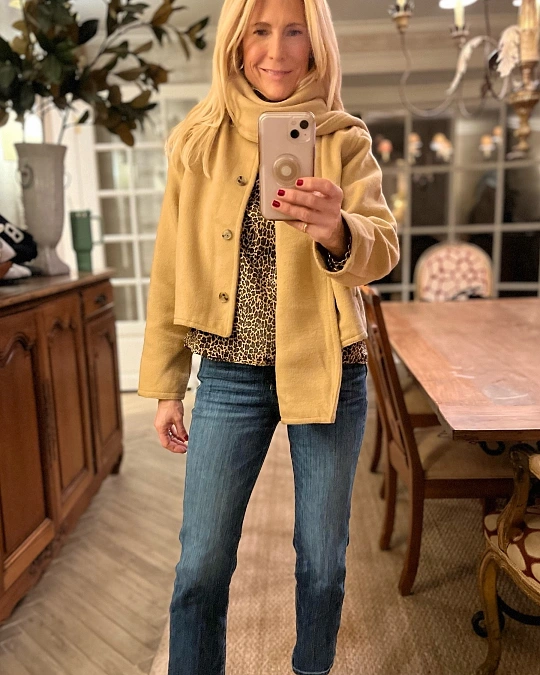Camel Layers with Leopard Print