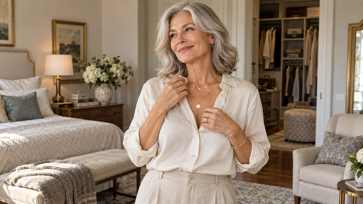 How to Layer Necklaces Over 50 for an Effortless Quiet Luxury Look