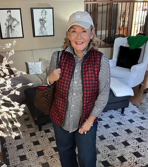 Buffalo Plaid Vest and Gingham Shirt