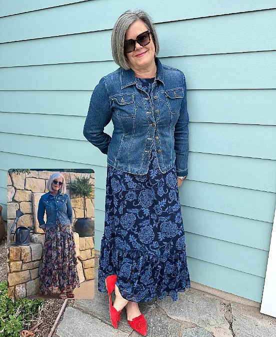 A Denim Jacket and Floral Dress