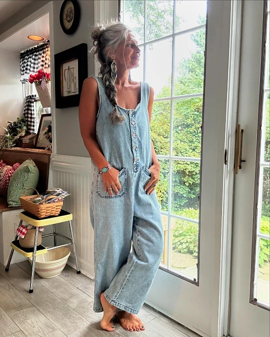 Relaxed Denim Jumpsuit
