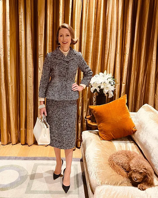 Herringbone Skirt Suit