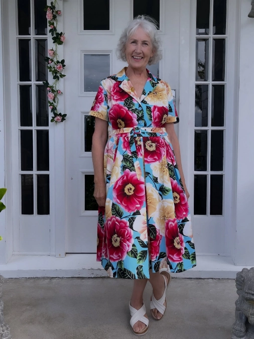 Bright Floral Shirt Dress