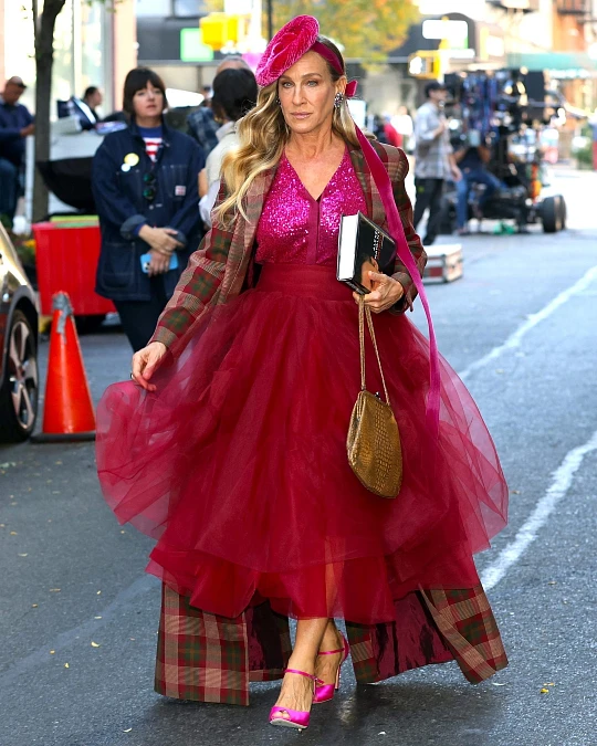 Fuchsia Tulle and Plaid Layers