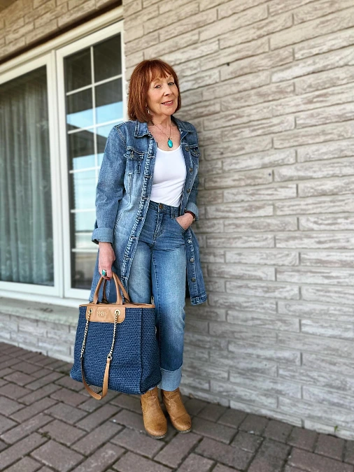 A Relaxed Double Denim Look