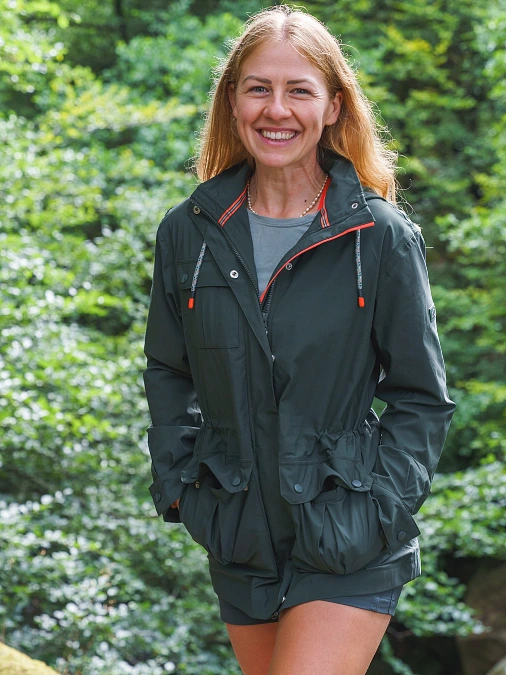 Forest Green Jacket and Hiking Shorts