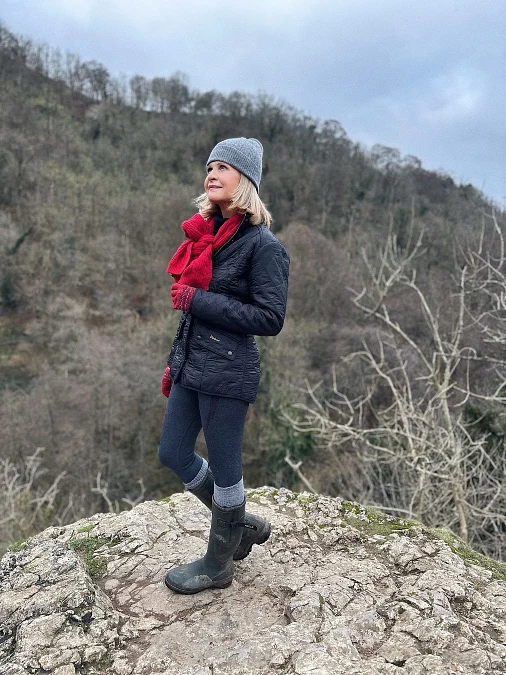 Quilted Jacket with Leggings and Tall Boots