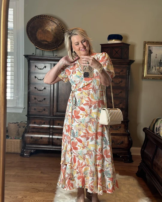 A Floral Wrap Dress