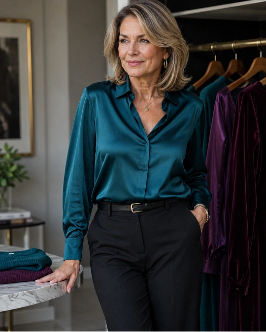 Fabric Can Make the Same Jewel Tone Look Casual or Dressy