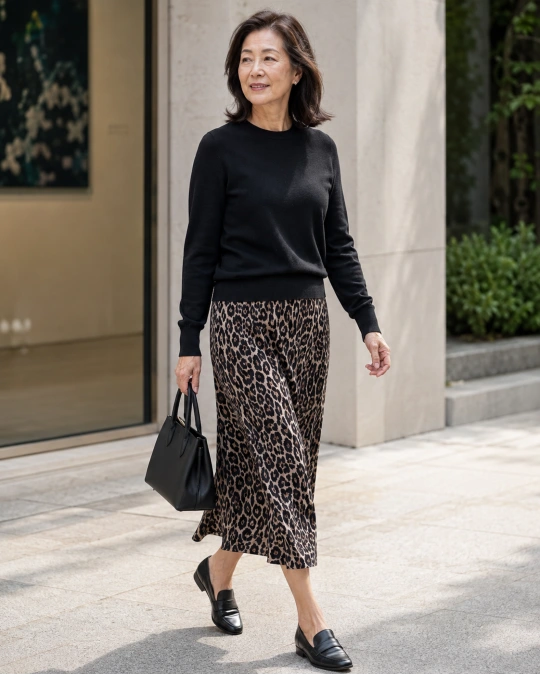 Animal Print Looks More Current When the Rest of the Outfit Stays Quiet