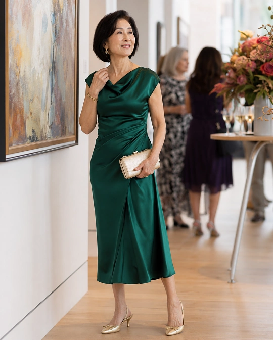 Use Color or Shine to Make the Outfit Feel Like a Celebration
