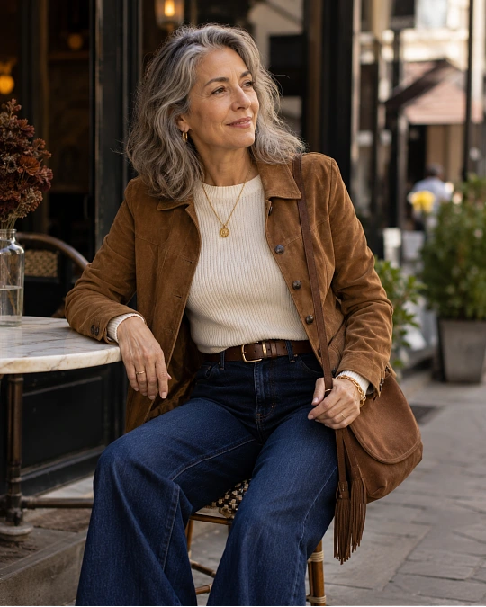 Suede, Denim, and Knitwear Bring in the Decade Without Looking Themed