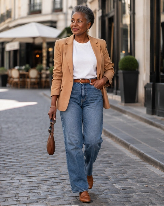 Let Straight Jeans Do More of the Work