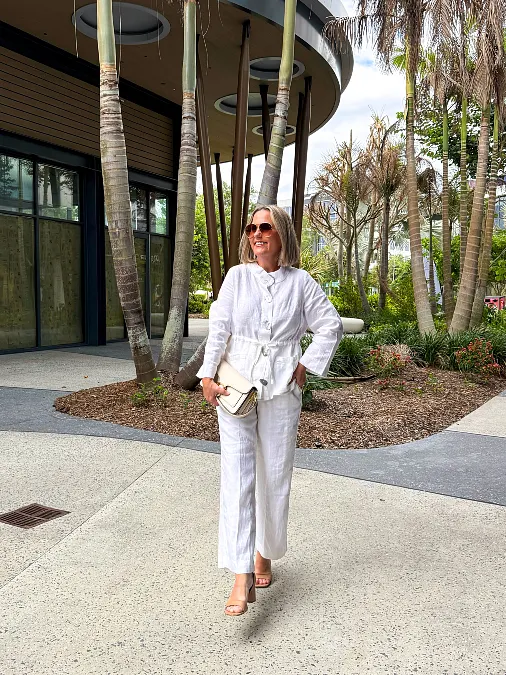 White Linen Jacket and Pants