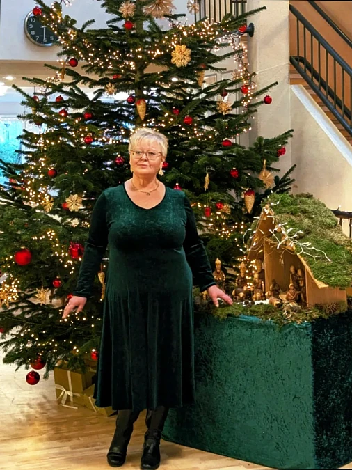 Deep Green Velvet Dress