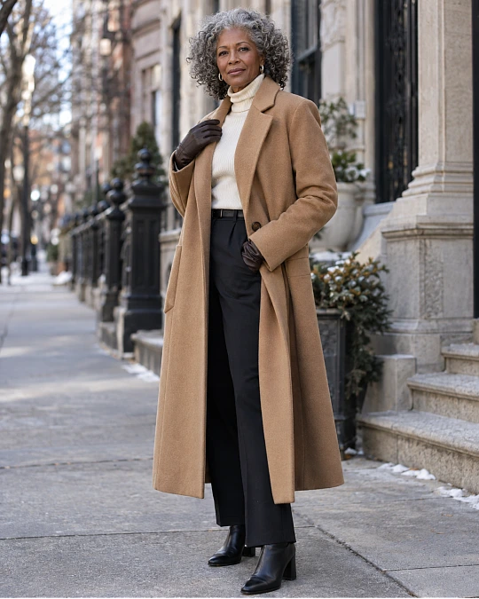 Let the Coat Create the Shape of the Outfit