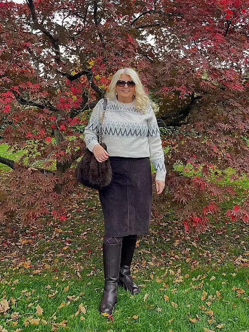 Fair Isle Knit and Pencil Skirt