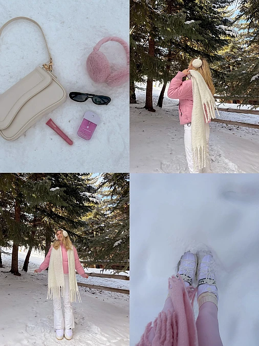 Soft Pink and Winter White Layers