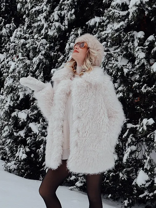 Soft Ivory Faux-Fur Layers