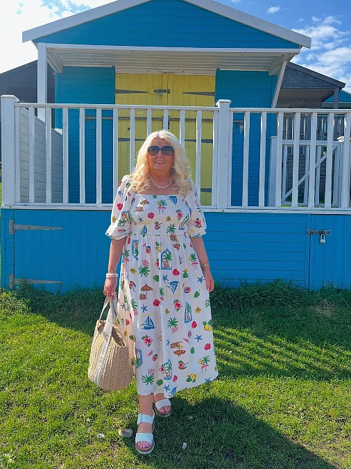 A Playful Coastal Print Dress