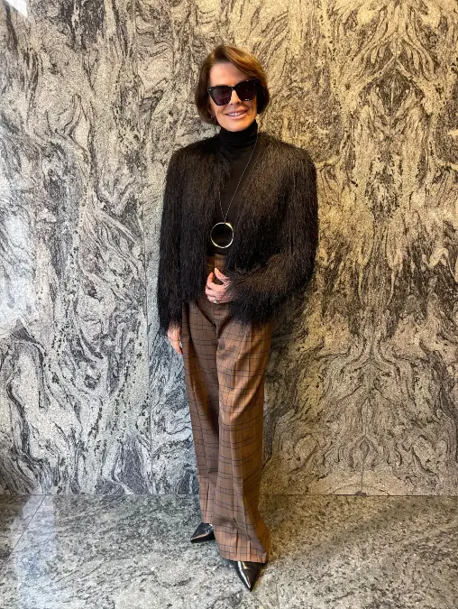 Black Texture and Brown Plaid