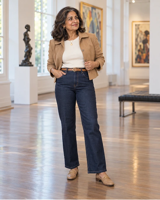 Jeans trousers and skirts for an hourglass body shape