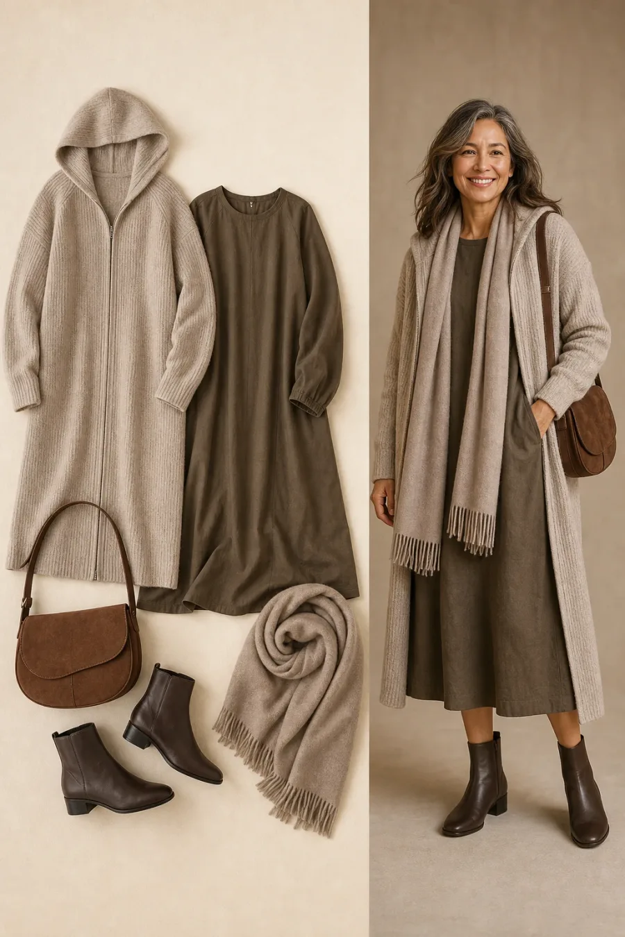 Effortless Knit Dress Layering