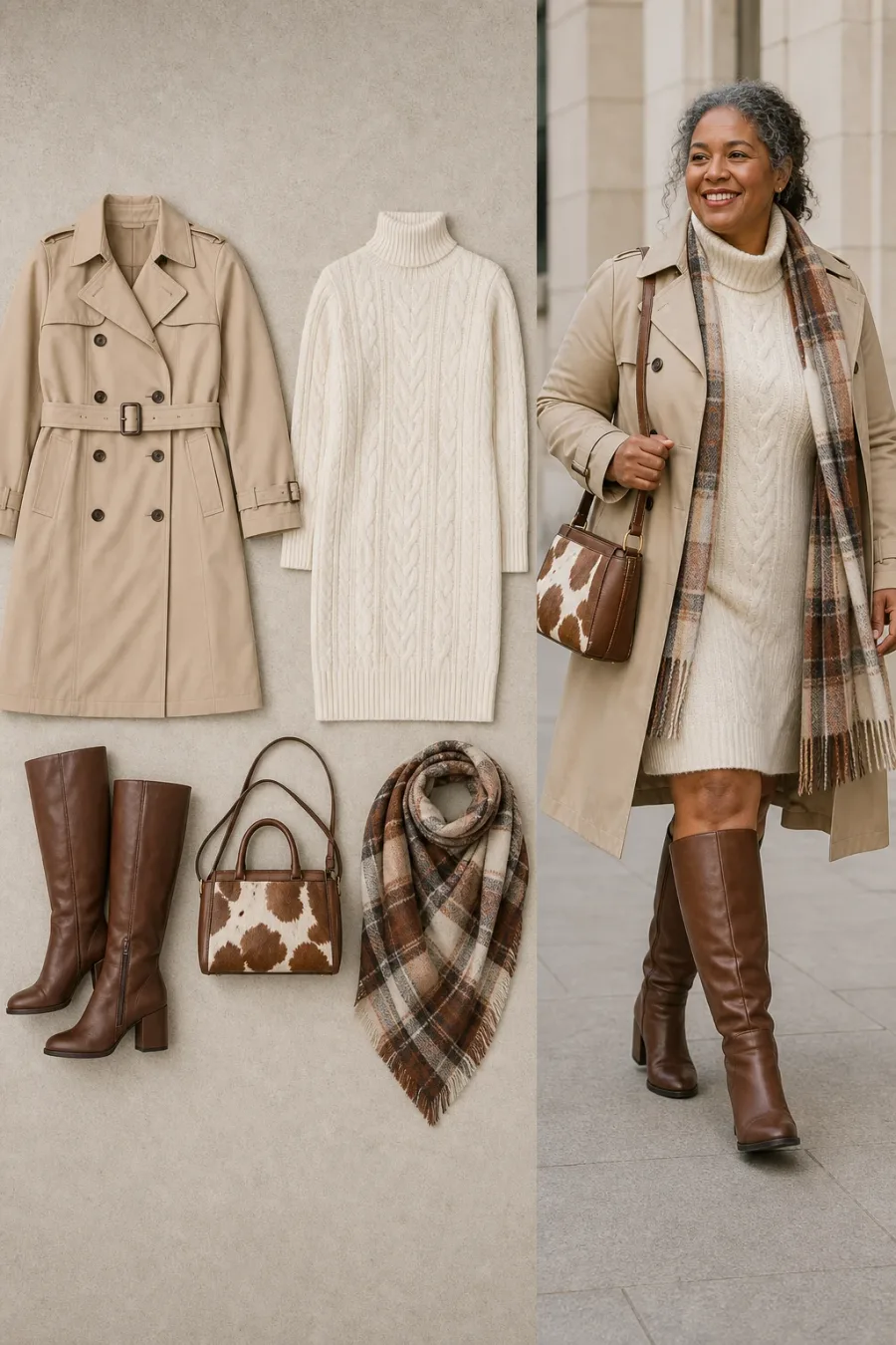 Tonal Knit Elegance