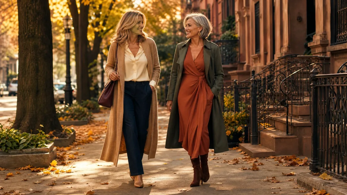 Fall Outfits That Flatter a Tummy Over 50