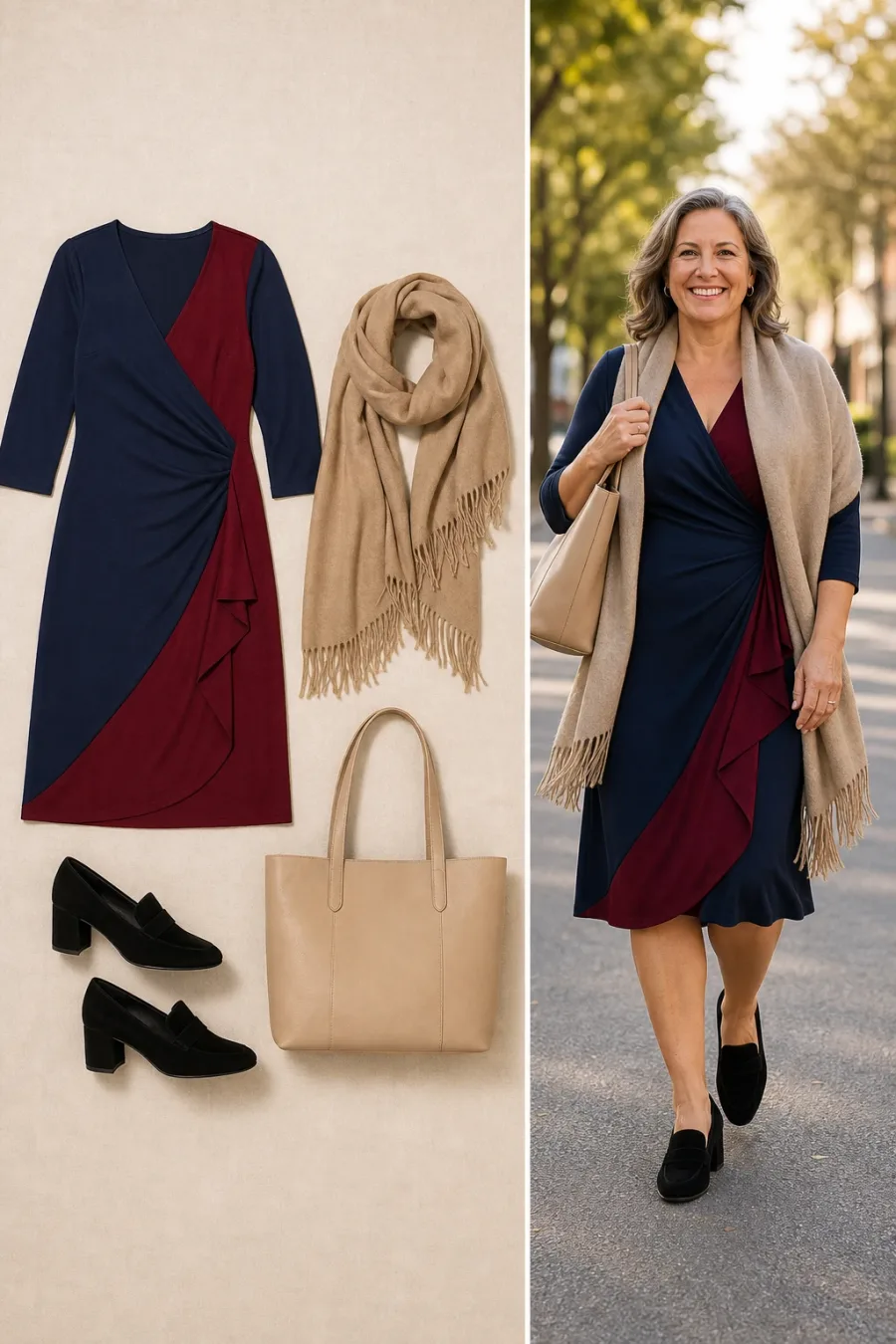Sophisticated Faux Wrap Evening