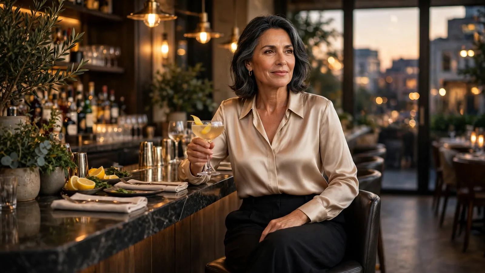 15 Dinner & Drinks Outfits Women Over 50 Wear When They Want to Feel Confident