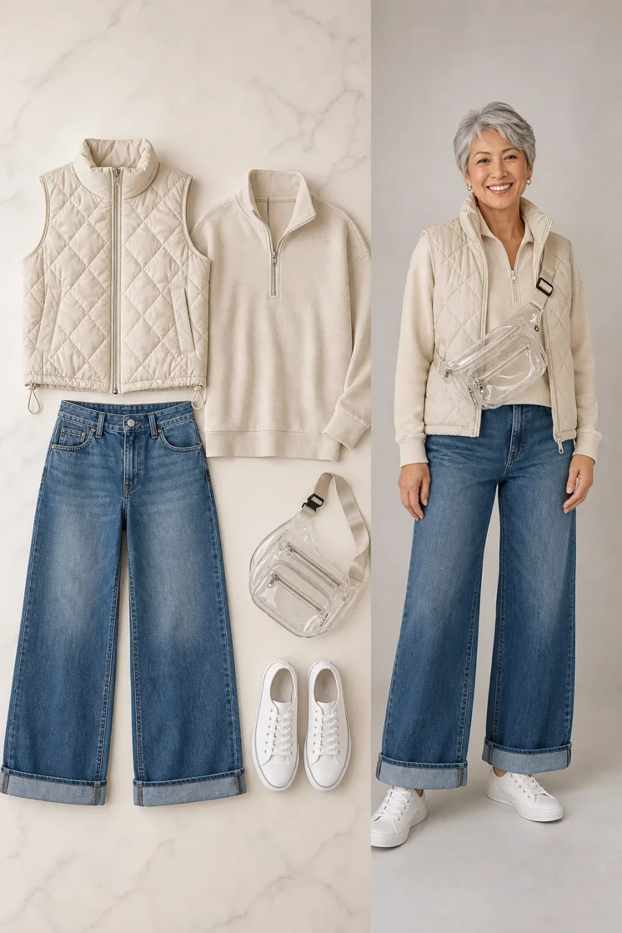 Sporty Bleacher Quarter Zip