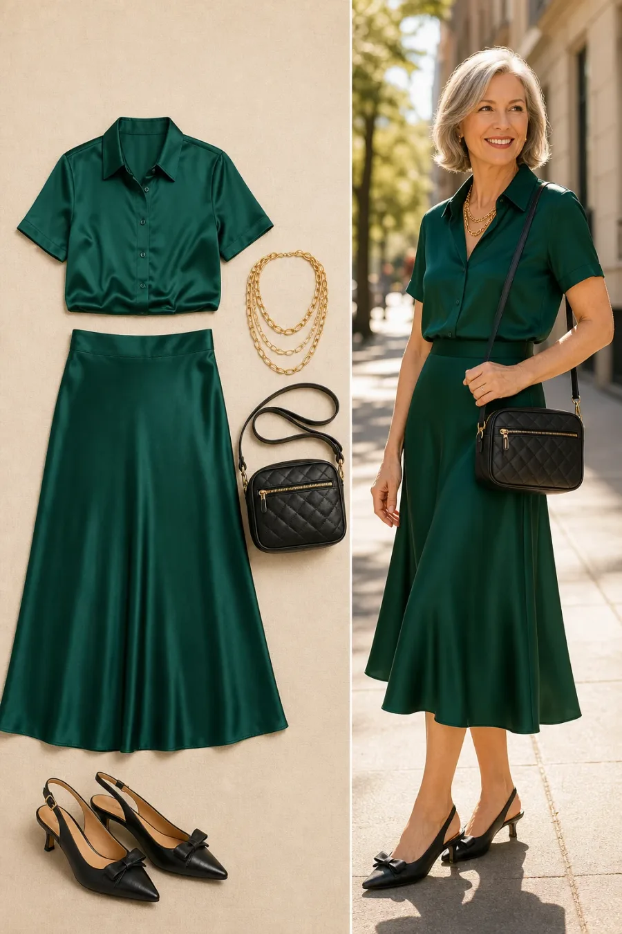 Emerald Satin Holiday Shimmer